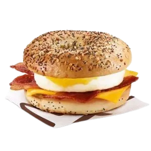 Bacon 'N Egg Bagel with Everything Bagel