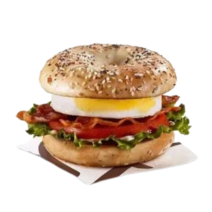 Egg BLT Bagel with Everything Bagel