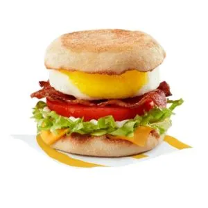 Egg BLT McMuffin with Shredded Lettuce